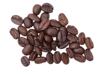 coffee beans isolated on white