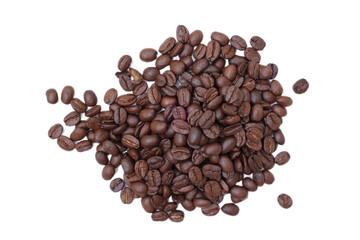 coffee beans on white background