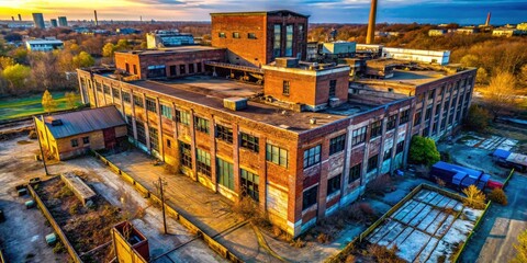 Obraz premium Raw, black & white images document urban decay, gritty textures, and social commentary via abandoned structures, street art, and industrial remnants.
