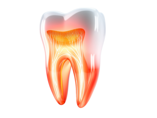 human tooth anatomy isolated on white