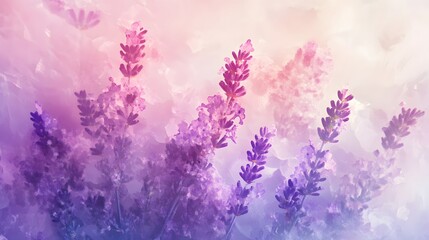 Obraz premium modern and colorful illustration of beautiful lavender flowers on a white background