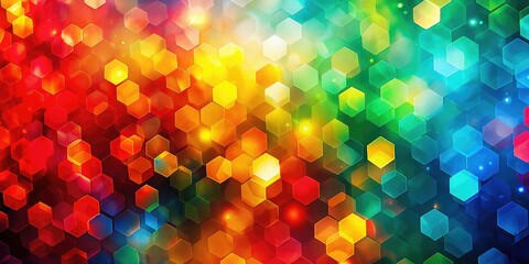 Abstract Geometric Bokeh Backgrounds - Red Yellow Green Blue
