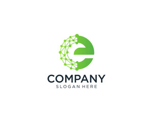 Green E letter technology logo