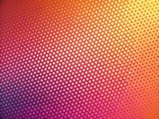 Obraz premium Abstract Halftone Gradient Orange Pink AI Art