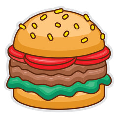 Burger Sticker