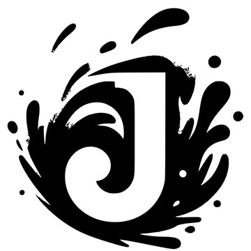 recommend clip art: Silhouette of the letter J logo