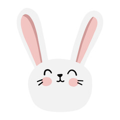 Cute bunny vector cartoon illustration