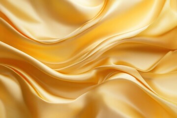 Obraz premium Smooth, luxurious golden satin fabric with elegant waves and folds.