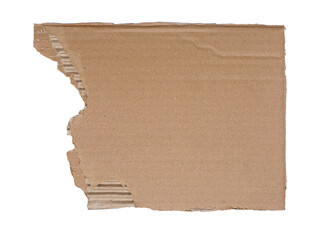 Brown paper torn or ripped pieces of paper isolated on transparent background for copy space text