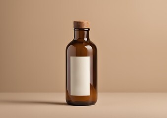 Mockup_1 (4961 x 3508 px) - mockup bottle photography on a plain beige solid background