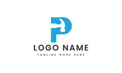 p letter custom logo design