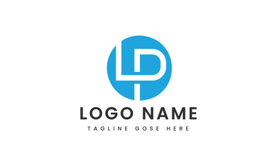 Obraz premium lp letter custom logo design