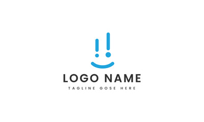 i letter custom logo design