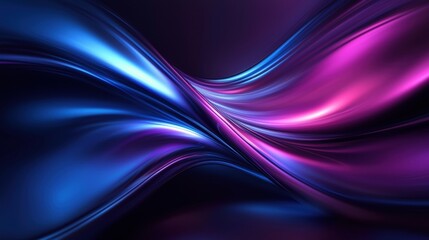 Obraz premium Abstract flowing waves of blue and purple light