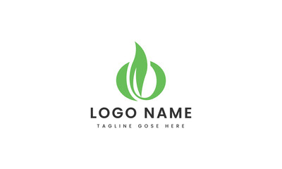 
abstract Branding leaf power logo template design