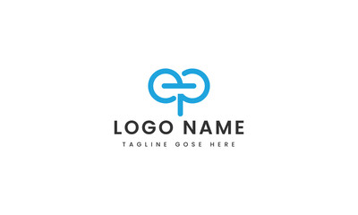 
abstract Branding letter p . ep logo template design
