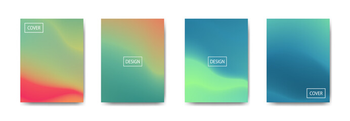 set of abstract background with beautiful gradation color, colorful background for poster flyer banner backdrop.vertical banner.cool fluid background vector illustration
