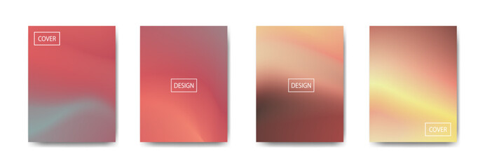 set of abstract background with beautiful gradation color, colorful background for poster flyer banner backdrop.vertical banner.cool fluid background vector illustration