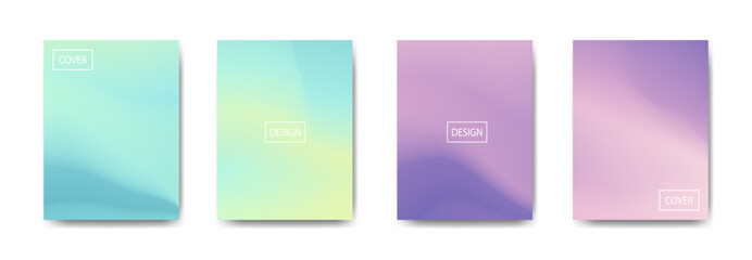 Fototapeta premium set of abstract background with beautiful gradation color, colorful background for poster flyer banner backdrop.vertical banner.cool fluid background vector illustration