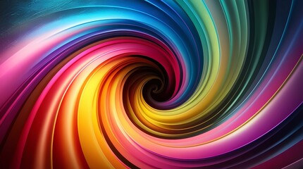 Obraz premium abstract colorful spiral wave wallpaper on black background