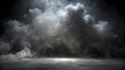 White smoke or fog flowing across the floor creates a mysterious and ethereal atmosphere. This effect is perfect for enhancing the ambiance of theatrical productions, photo shoots, or special events