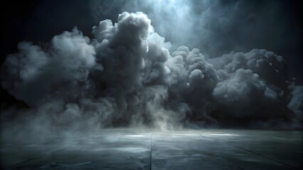 White smoke or fog flowing across the floor creates a mysterious and ethereal atmosphere. This effect is perfect for enhancing the ambiance of theatrical productions, photo shoots, or special events