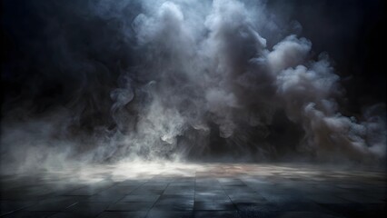 White smoke or fog flowing across the floor creates a mysterious and ethereal atmosphere. This effect is perfect for enhancing the ambiance of theatrical productions, photo shoots, or special events