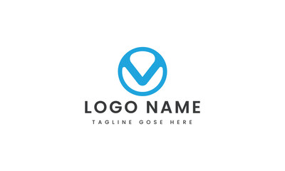 Fototapeta premium abstract Branding letter v logo template design