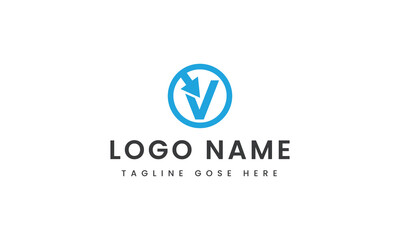 Fototapeta premium abstract Branding letter v logo template design