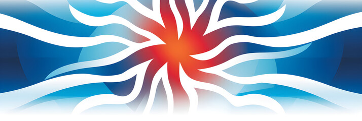 Artistic Blend of Heating and Cooling Symbols Representing HVAC system – Perfect Logo for HVAC business