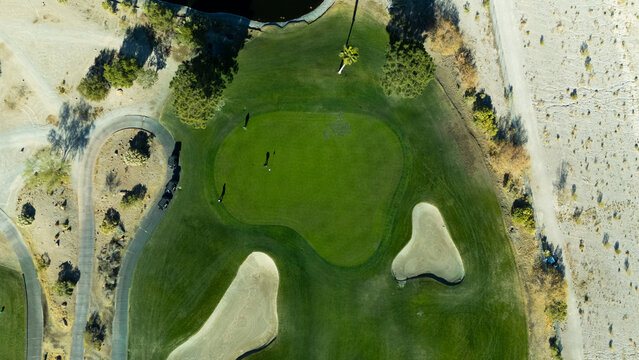Golf Course with Ponds in Las Vegas