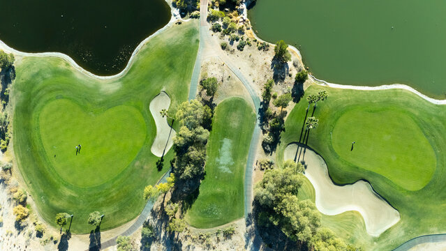 Golf Course with Ponds in Las Vegas