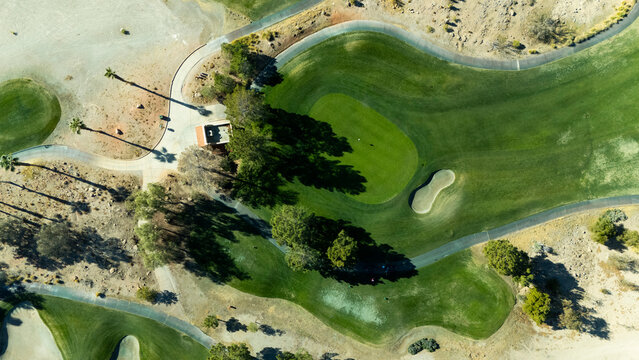 Golf Course with Ponds in Las Vegas