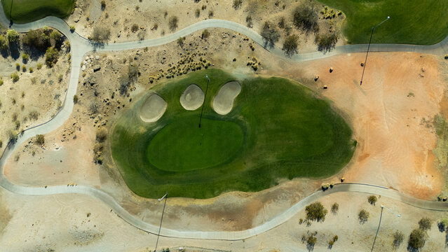 Golf Course with Ponds in Las Vegas