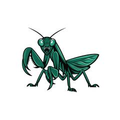 mantis logo illustration design on white background