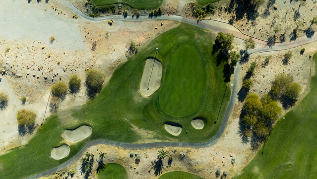 Golf Course with Ponds in Las Vegas