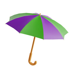 Purple and Green Mardi Gras Umbrella © Eklip