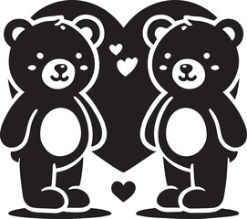 couple of bears vector