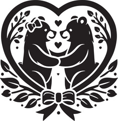 couple of bears vector