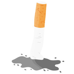 Stop Smoking, Cigarettes Forbidden Sign, World No Tobacco Day Illustration