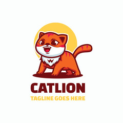 Catlion Simple Mascot Logo