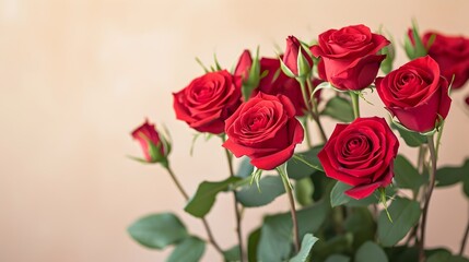 Rose roses on minimal background Banner HD Valentine's Day Lovers, Dating, Love, Romance, Flowers, Floral