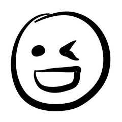 Hand Drawn Sketch Emoji with Different Emotion and Mood