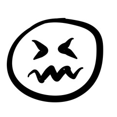 Hand Drawn Sketch Emoji with Different Emotion and Mood