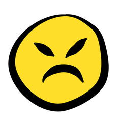 Hand Drawn Sketch Emoji with Different Emotion and Mood