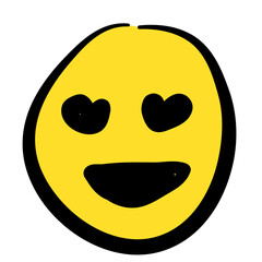 Hand Drawn Sketch Emoji with Different Emotion and Mood