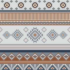Navajo fabric pattern, bright and modern tones. Traditional geometric patterns combined with a modern twist. Suitable for home decoration or fashion use.
