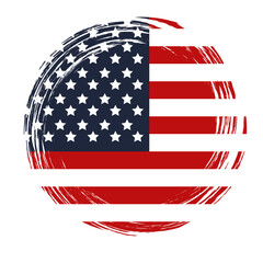 Brush Grunge America Flag
