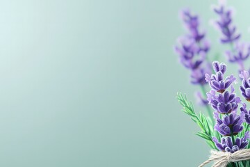 Serene Lavender Blooms Against a Soft Green Background, Capturing the Essence of Tranquility and Natural Beauty in Floral Decor and Arrangement