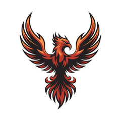 Fototapeta premium phoenix flying design logo illustration